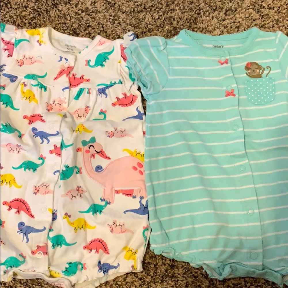 2 carters 9 month rompers